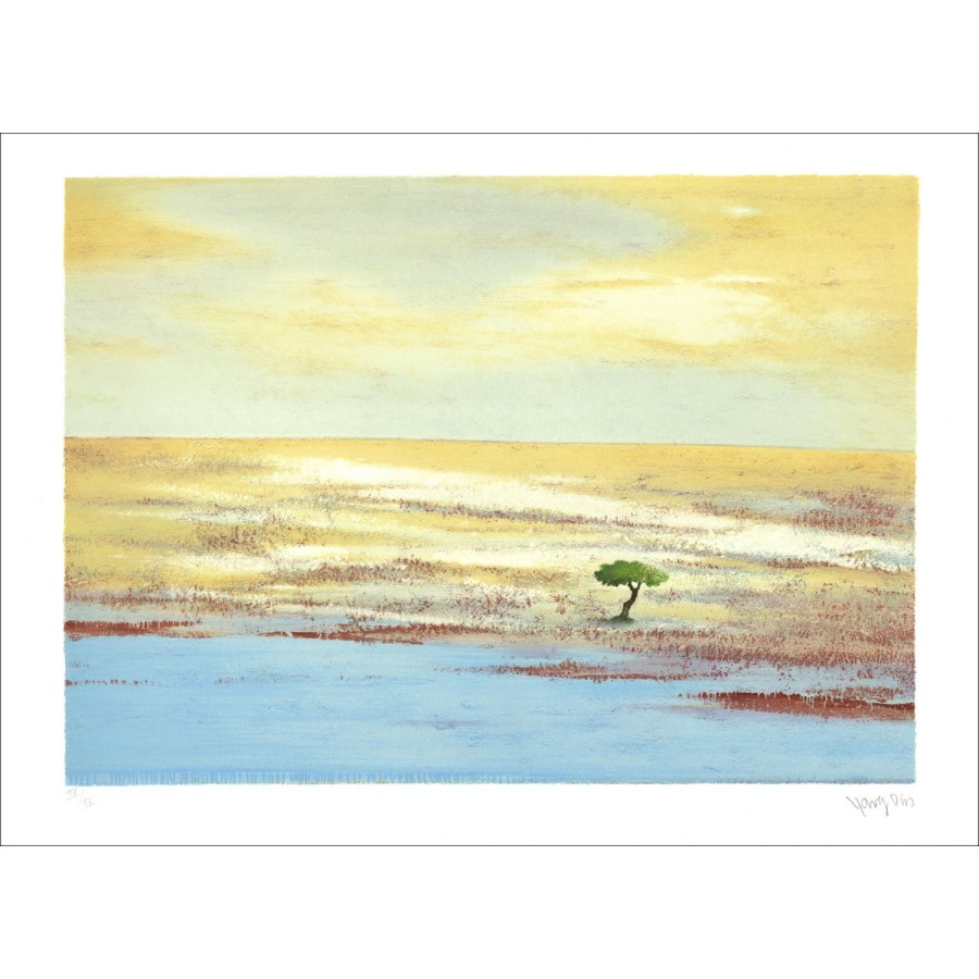 DIN YANG "Landschaft" - Originalsignierte und nummerierte Lithographie