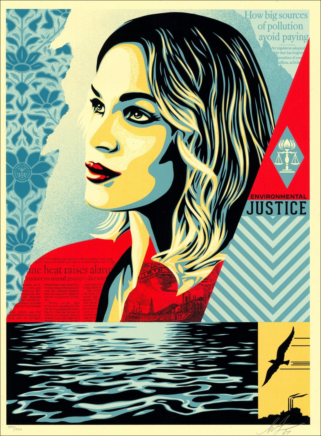 Shepard Fairey (OBEY) "Justicia Ambiental" 2024 - Serigrafía limitada