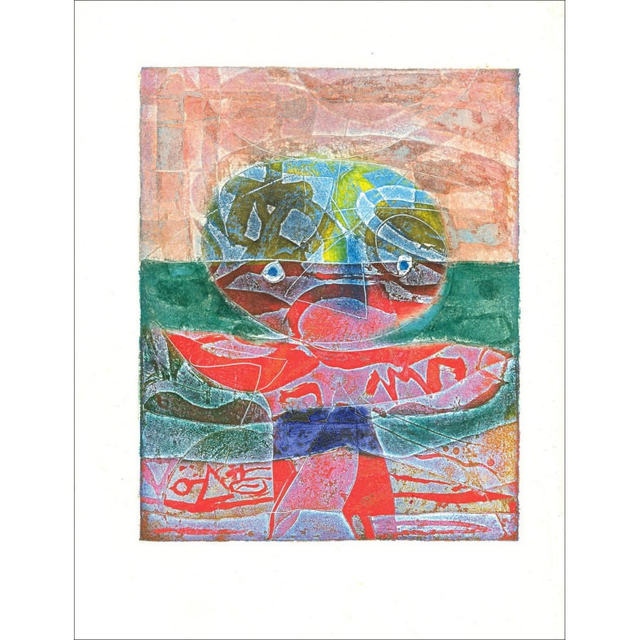 "Cerf Volant" - Gravure sur Papier Vélin Attribuée à Shigehito Maehara