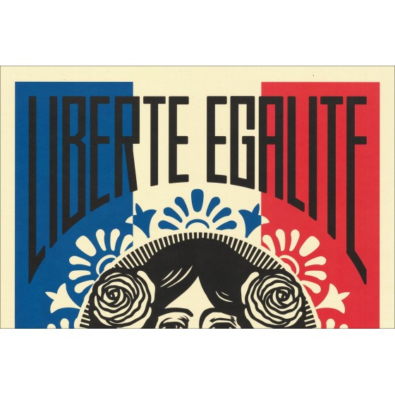 Shepard Fairey Obey zeefdruk – Vrijheid Gelijkheid Broederschap poster