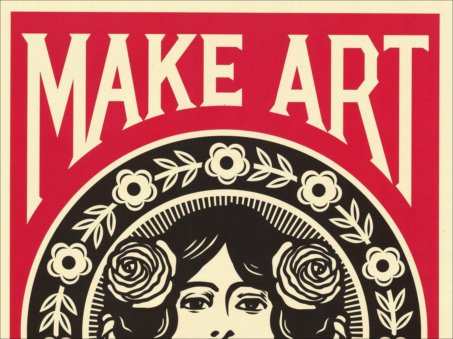Shepard Fairey Obey Siebdruck – Make Art Not War signiertes Poster