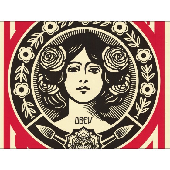 Shepard Fairey Obey zeefdruk – Make Art Not War gesigneerde poster