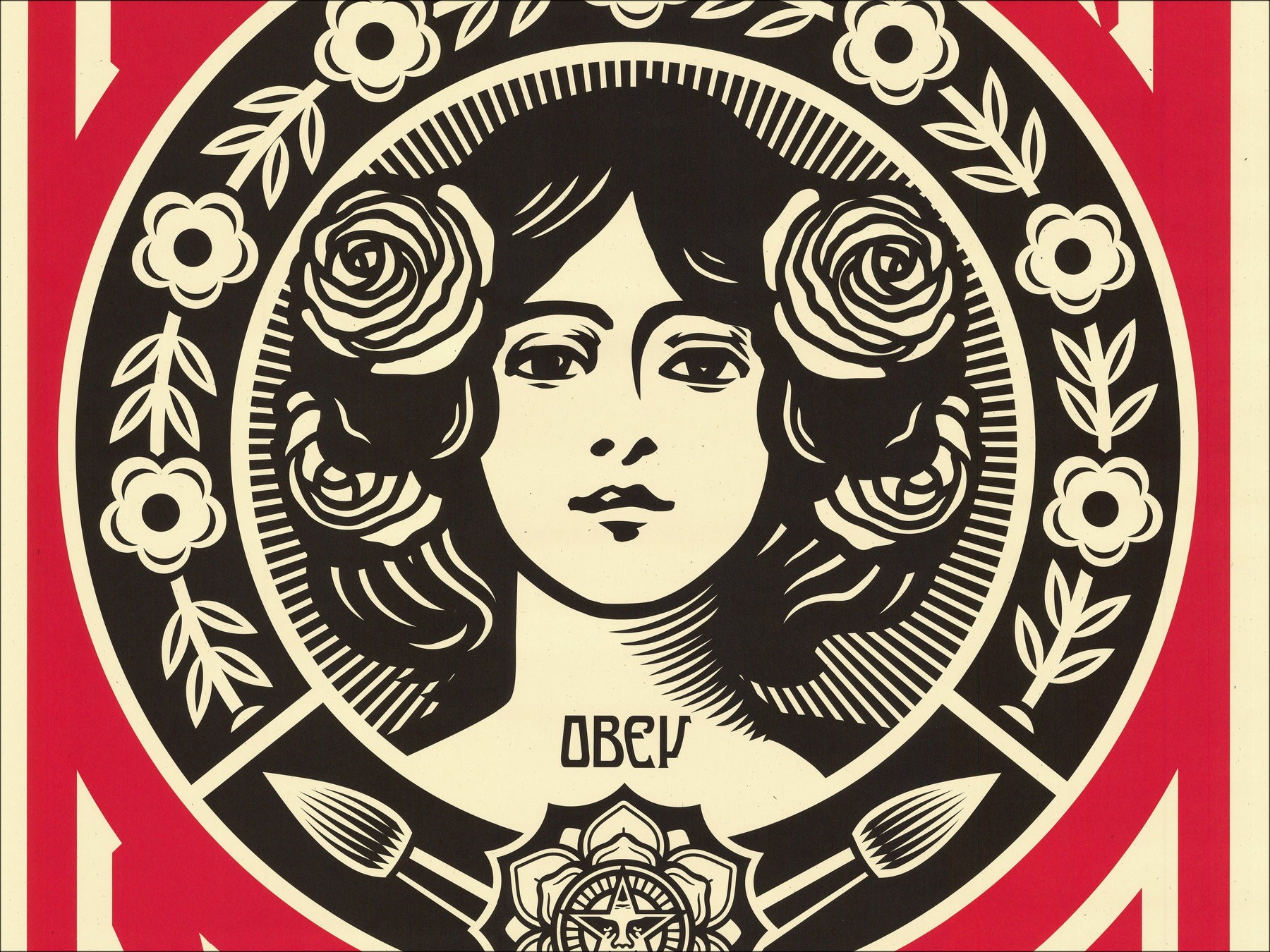Serigrafia Shepard Fairey Obey – Make Art Not War poster firmato
