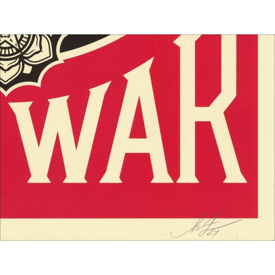 Shepard Fairey Obey zeefdruk – Make Art Not War gesigneerde poster