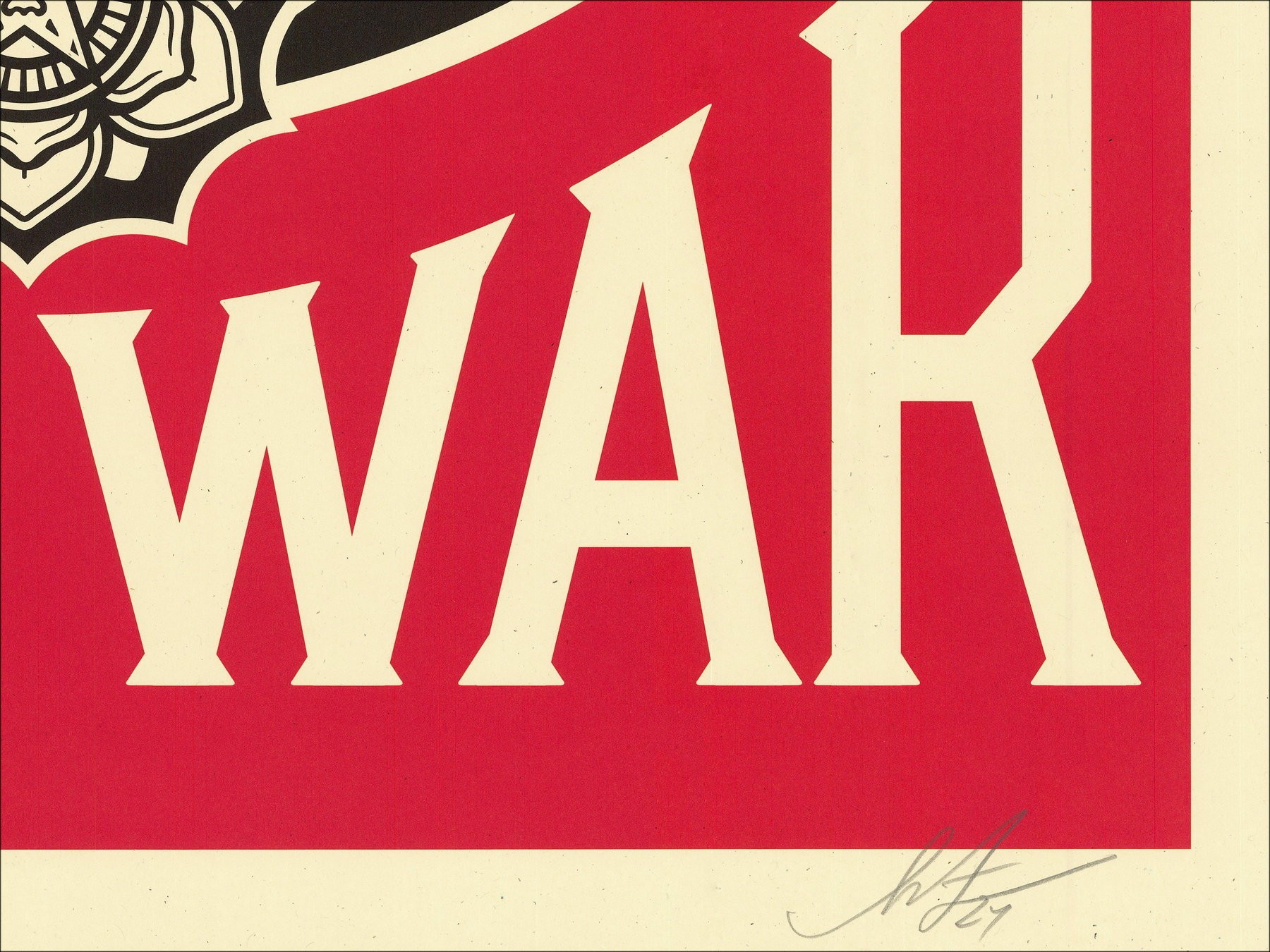 Shepard Fairey Obey zeefdruk – Make Art Not War gesigneerde poster