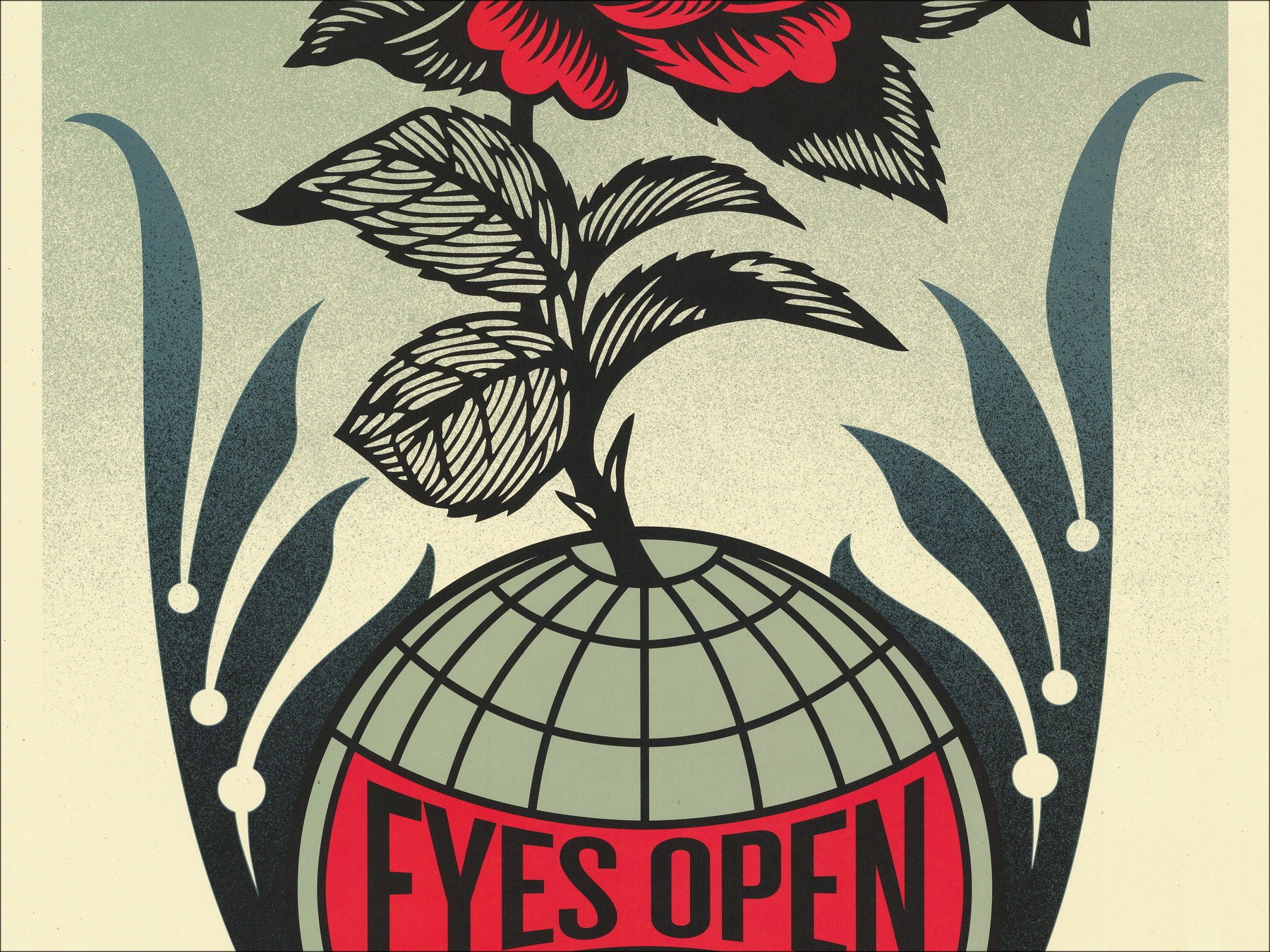 Shepard Fairey (Obey), Eyes Open, serigrafía firmada 91x61cm