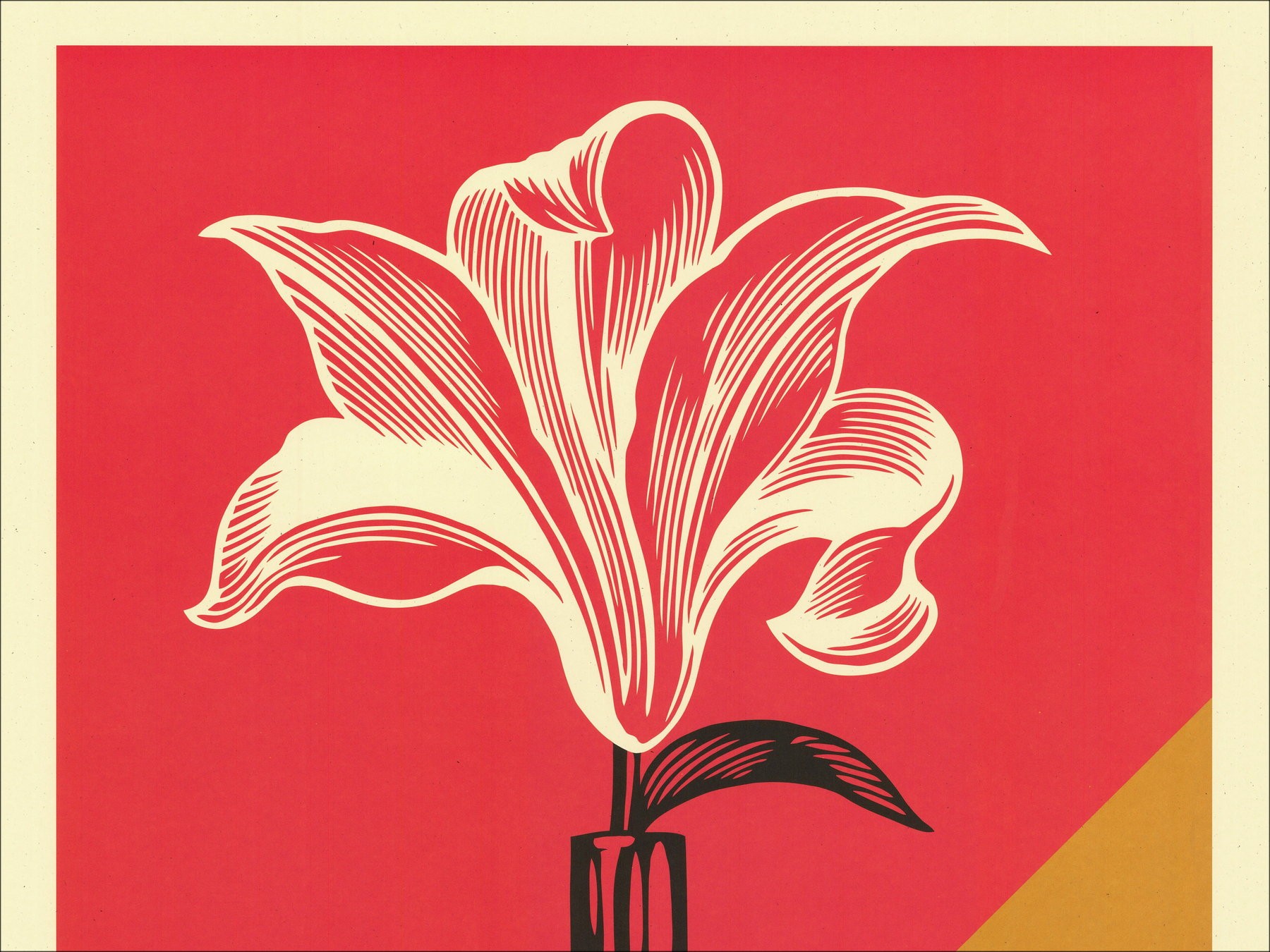Shepart Faisy obbedisce a "AR-15 Lily" - Seta Silkscreen firmata 91x61 cm