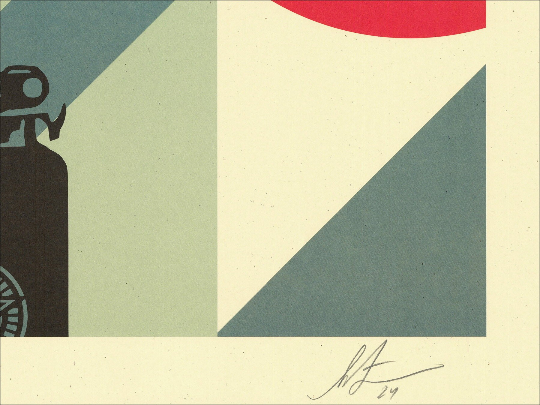 Shepart Faisy Obey "AR-15 Lily" - Silkscreen Ondertekend 91x61 cm