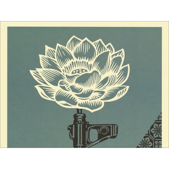 Shepart Faisy Obey "AK47 Lotus" - Exclusief zeefdruk 91x61cm