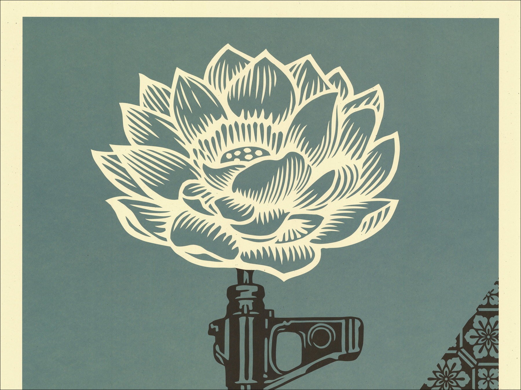 Shepart Faisy obbedisce a "AK47 Lotus" - Silkscreen esclusivo 91x61cm