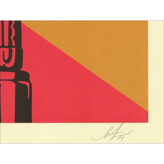 Shepart Faisy obbedisce a "AK47 Lotus" - Silkscreen esclusivo 91x61cm
