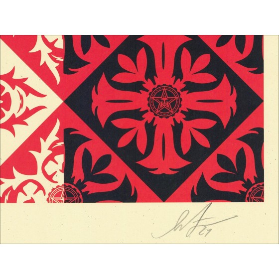 Shepard Fairy (obbedire) - 'onda di angoscia', firmata screenprint