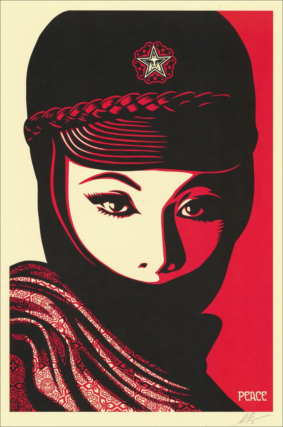 Shepard Fairey (OBEY) "Mujer Fatale" - Sérigraphie Signée et Datée