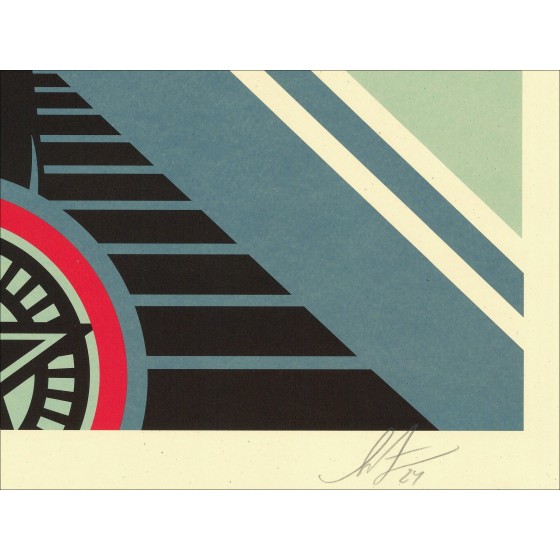 Silkscreen Shepard Fairey 'Lotus Angel' 91x61cm ondertekend | OBEY