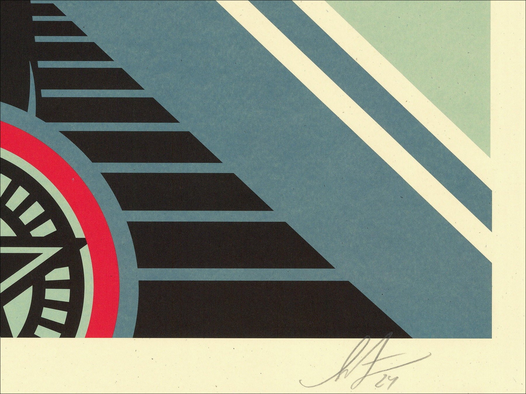 SHEENSCREEN Shepard Fairey 'Lotus Angel' 91x61cm signiert | Obey