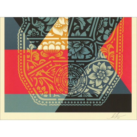 "Peace Fingers Geometric" de Shepard Fairey - Señalización