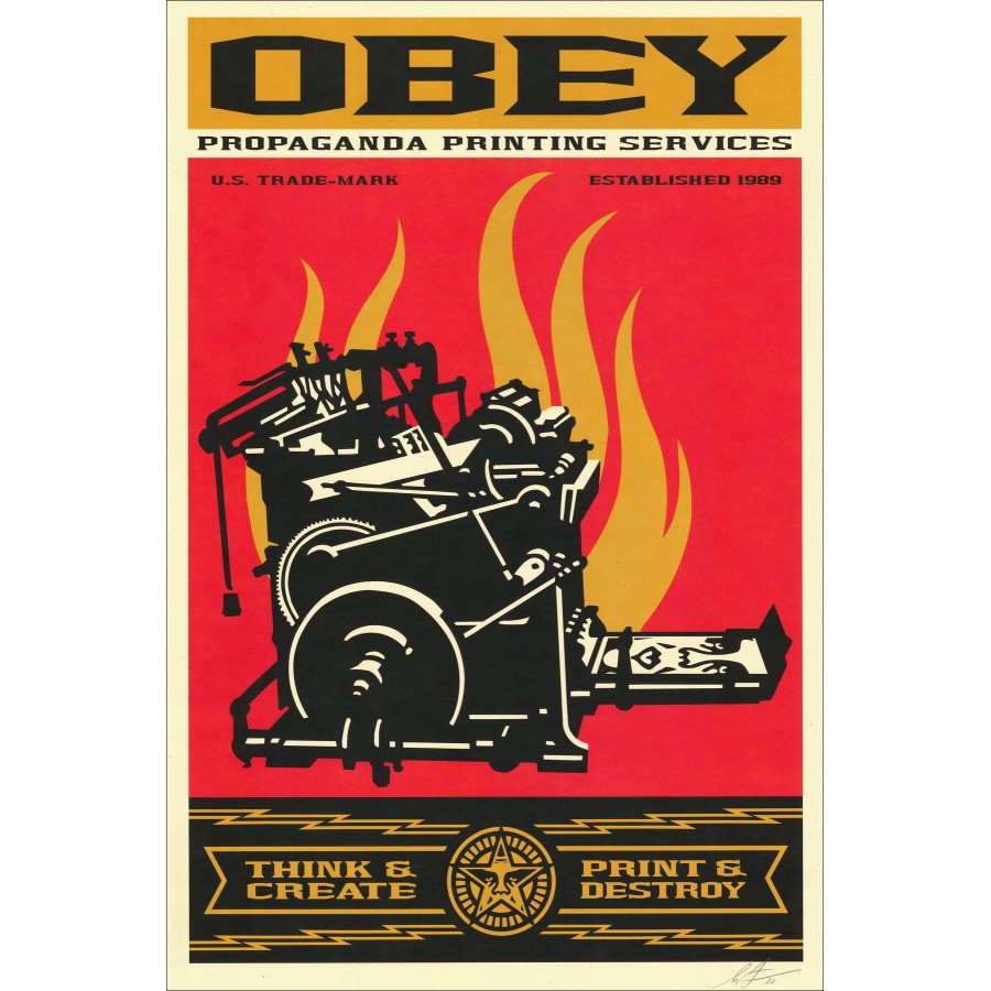 Compra Silkscreen Shepard Faisy obbedire stampa e distruggi