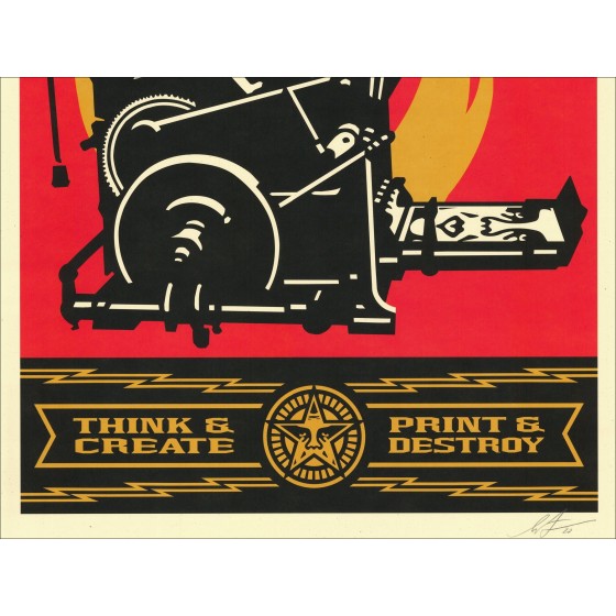 Compra Silkscreen Shepard Faisy obbedire stampa e distruggi