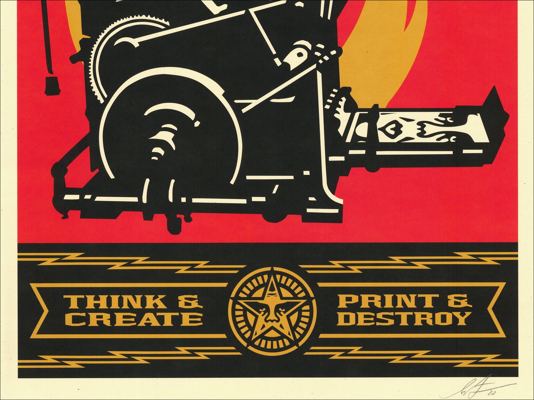 Compra Silkscreen Shepard Faisy obbedire stampa e distruggi