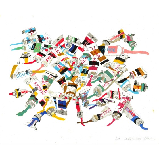 Bruno Mendonça "The Cools of Nice" - Litho op voertuigpapier