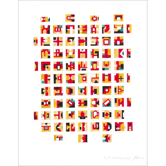 Bruno Mendonça "Komposition" - Original-Lithographie auf Vellum-Papier