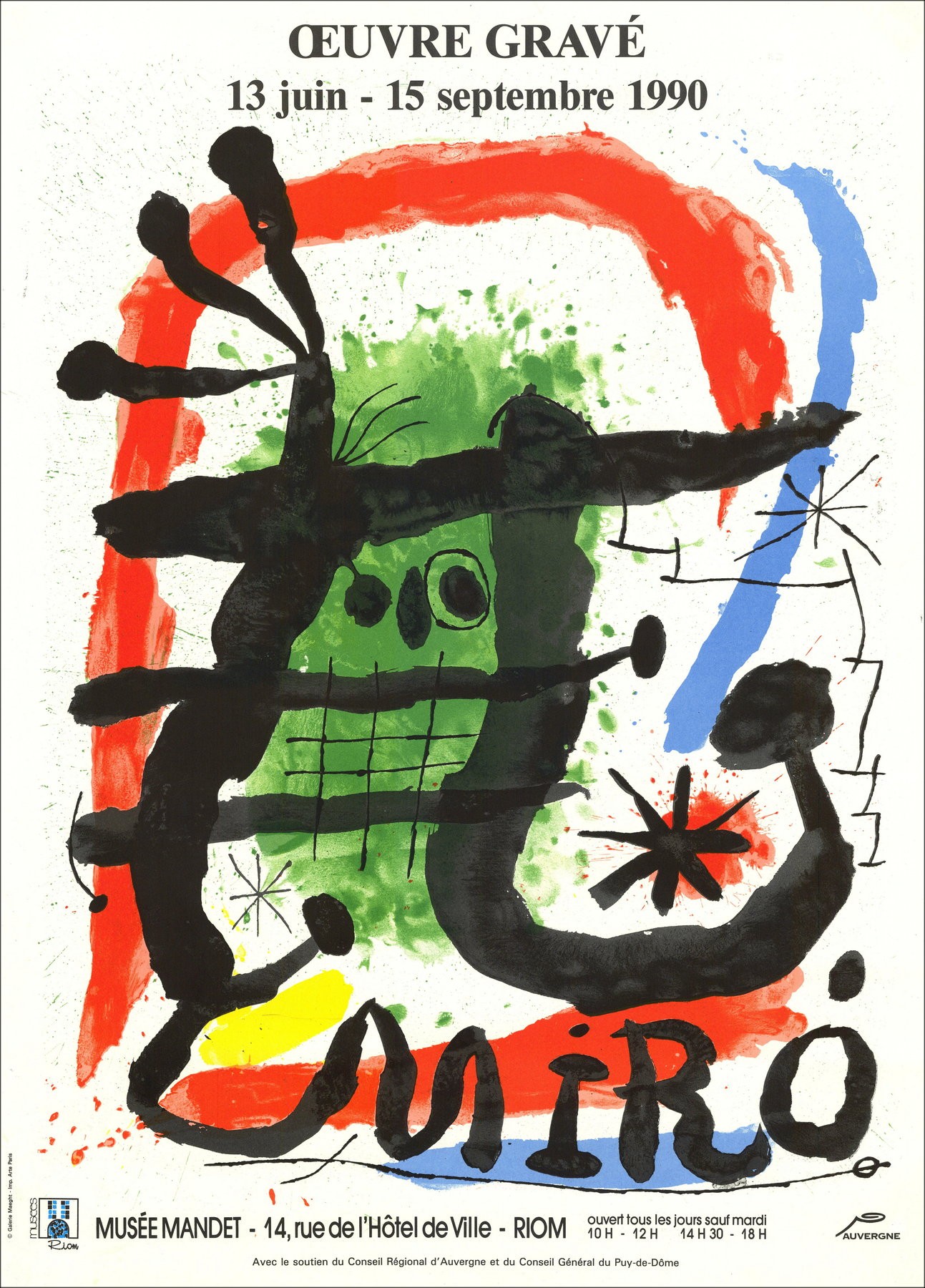 "Exposition Galerie Pelaires, Palma de Mallorca" by Joan Miró 1972 - Original Lithograph