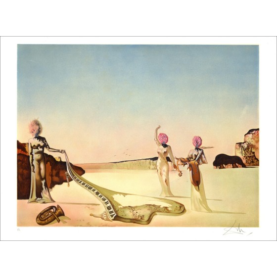 Salvador DALI (Da) - Litografia "Donne con teste di fiori" 56x76cm firmata a matita