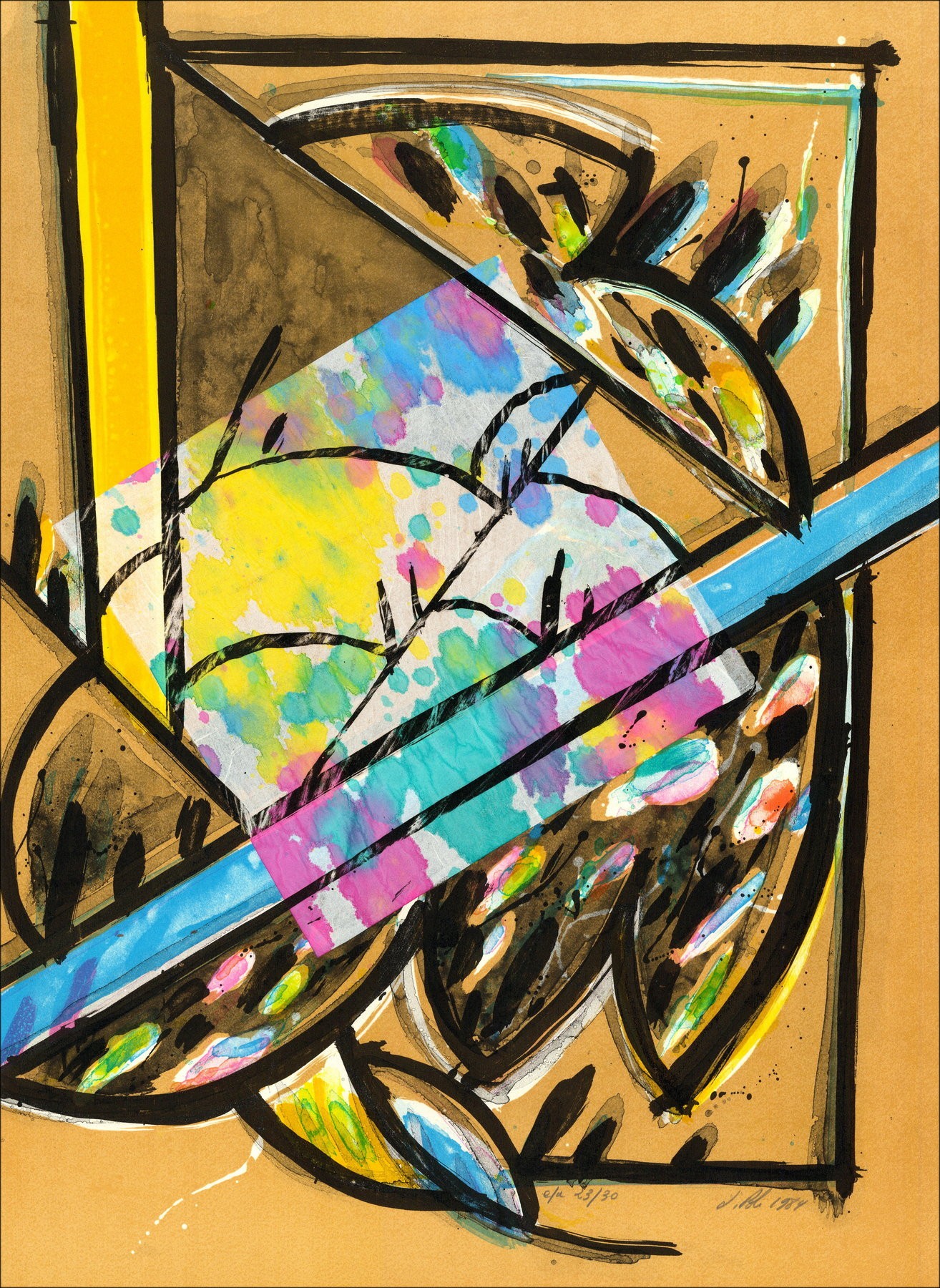 Jacques Poli "Les Perruches" 1989 - Litografía original mejorada