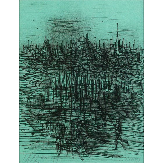 Jean Carzou "Fortifications" 1977 - Originele ondertekende lithografie