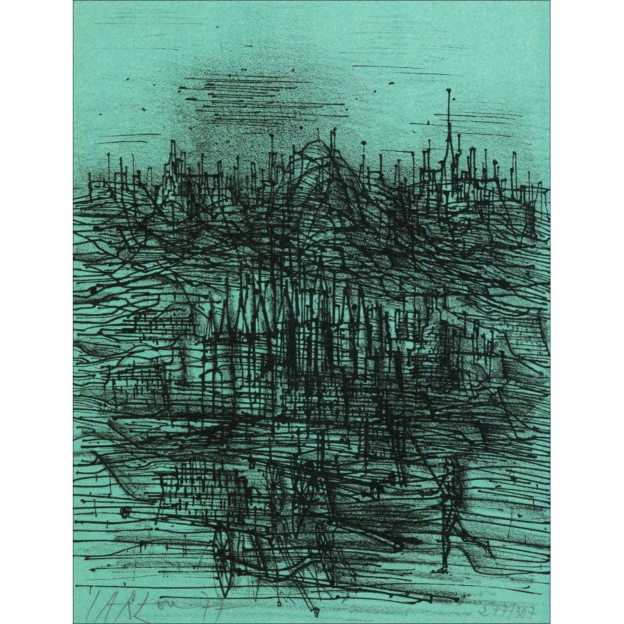 Jean Carzou "Fortifications" 1977 - Litografia firmata originale