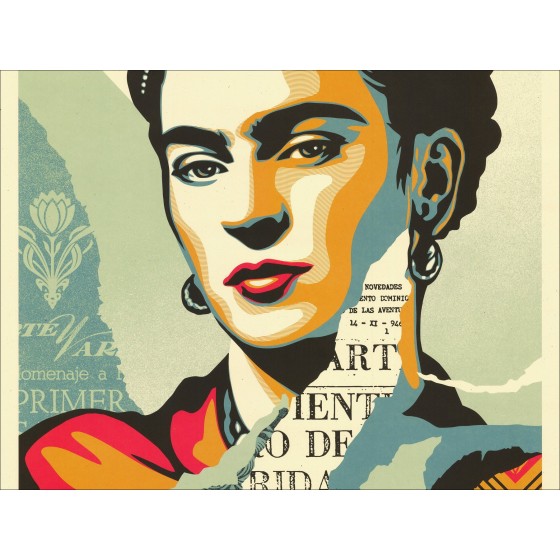 Shepard Fairey (OBEY) "THE WOMAN WHO DEFEATED PAIN (FRIDA KAHLO)"