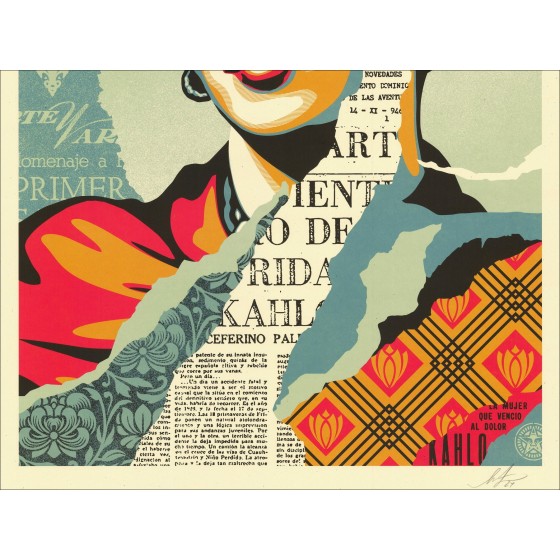 Shepard Fairey (OBEY) "THE WOMAN WHO DEFEATED PAIN (FRIDA KAHLO)"