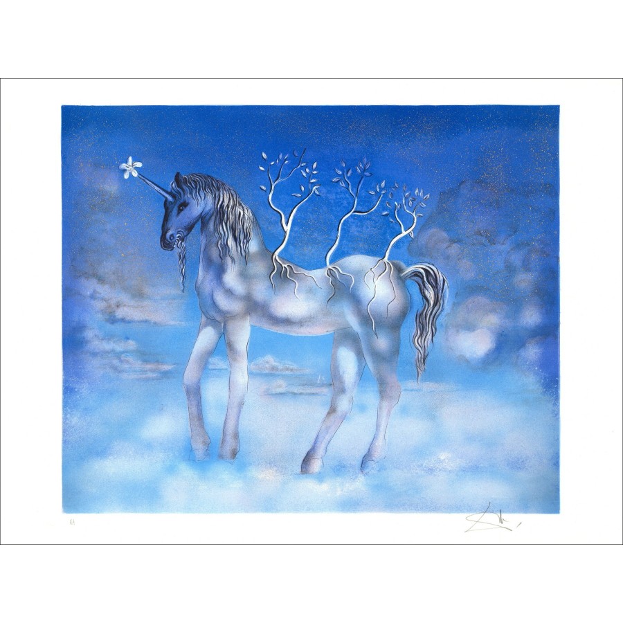 Salvador Dali (dopo) - Litografia "L'Unicorne Allègre" 55x75cm