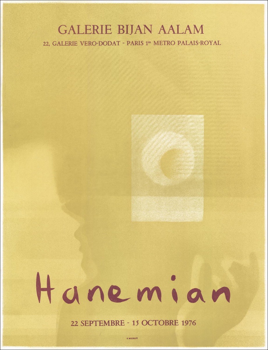 HANEMIAN - Litografía "Exposición Bijan Aalam, París" 66x51cm - 1976
