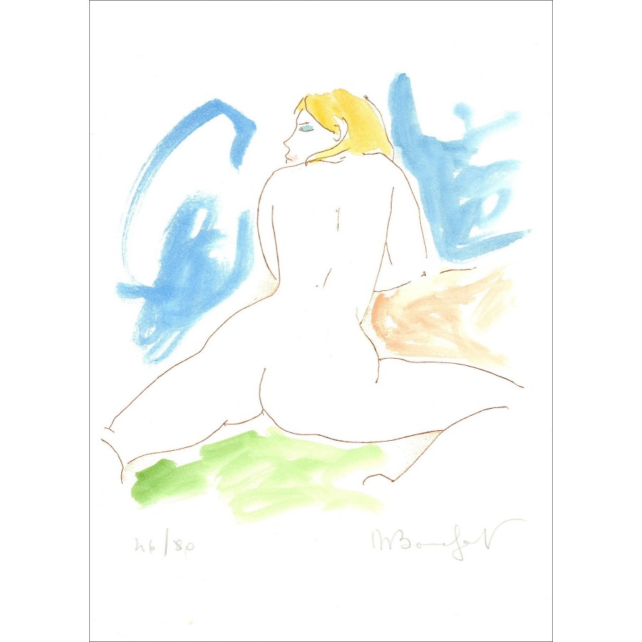 Alain Bonnefoit - Femme de dos, lithographie | Galerie125