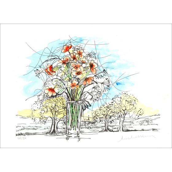 Michel-Henry - Blumenstrauß von Blumen im Dorf | Galerie125