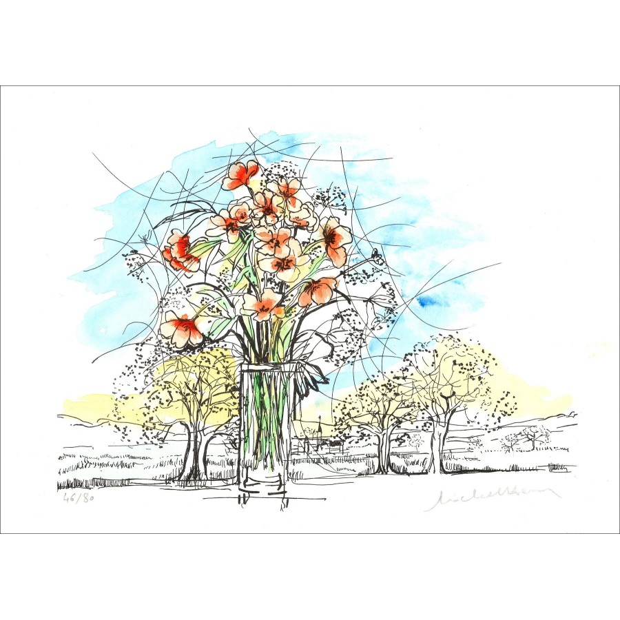 Michel-Henry - Blumenstrauß von Blumen im Dorf | Galerie125