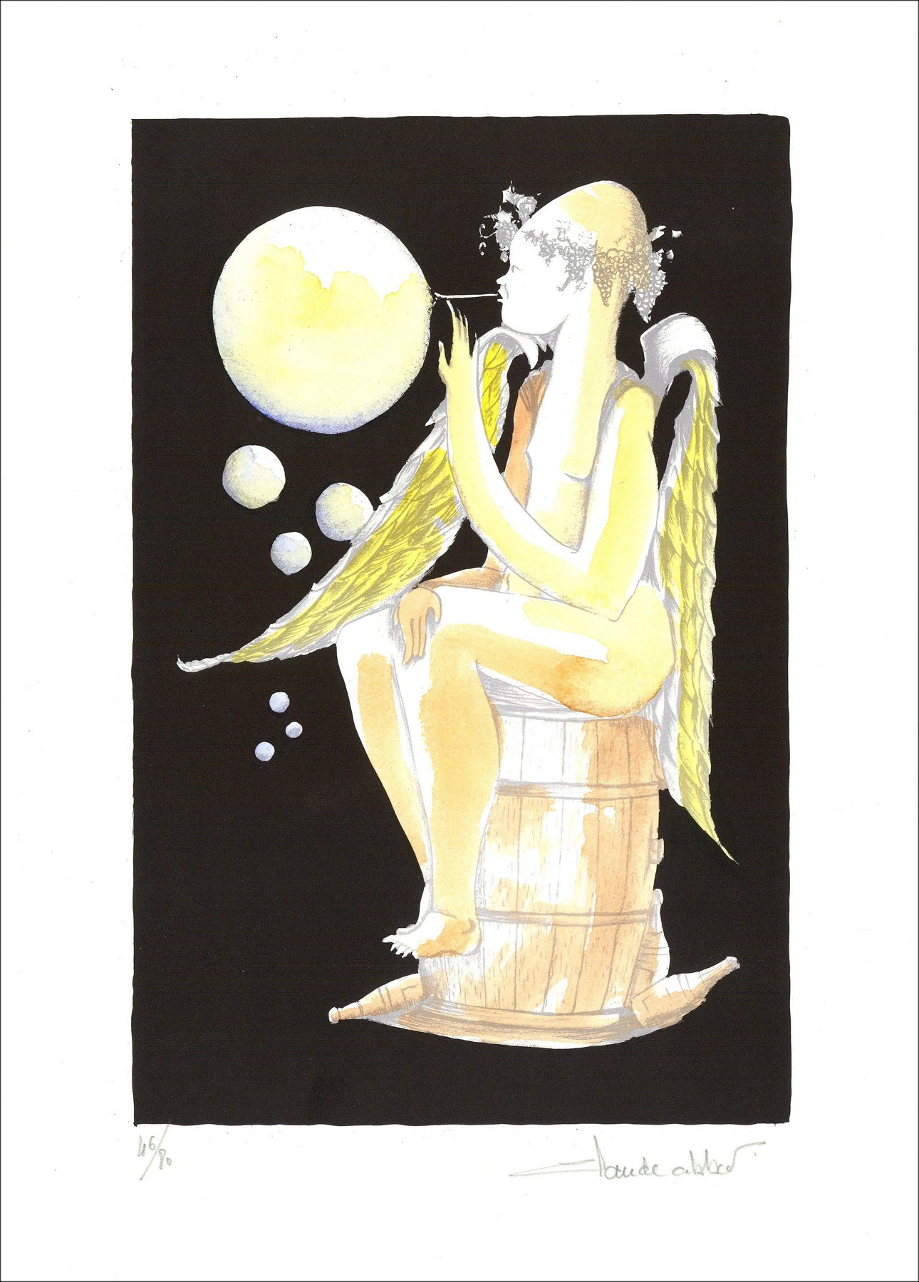 Claude Abba - The Angel, enhanced lithograph |Galerie125