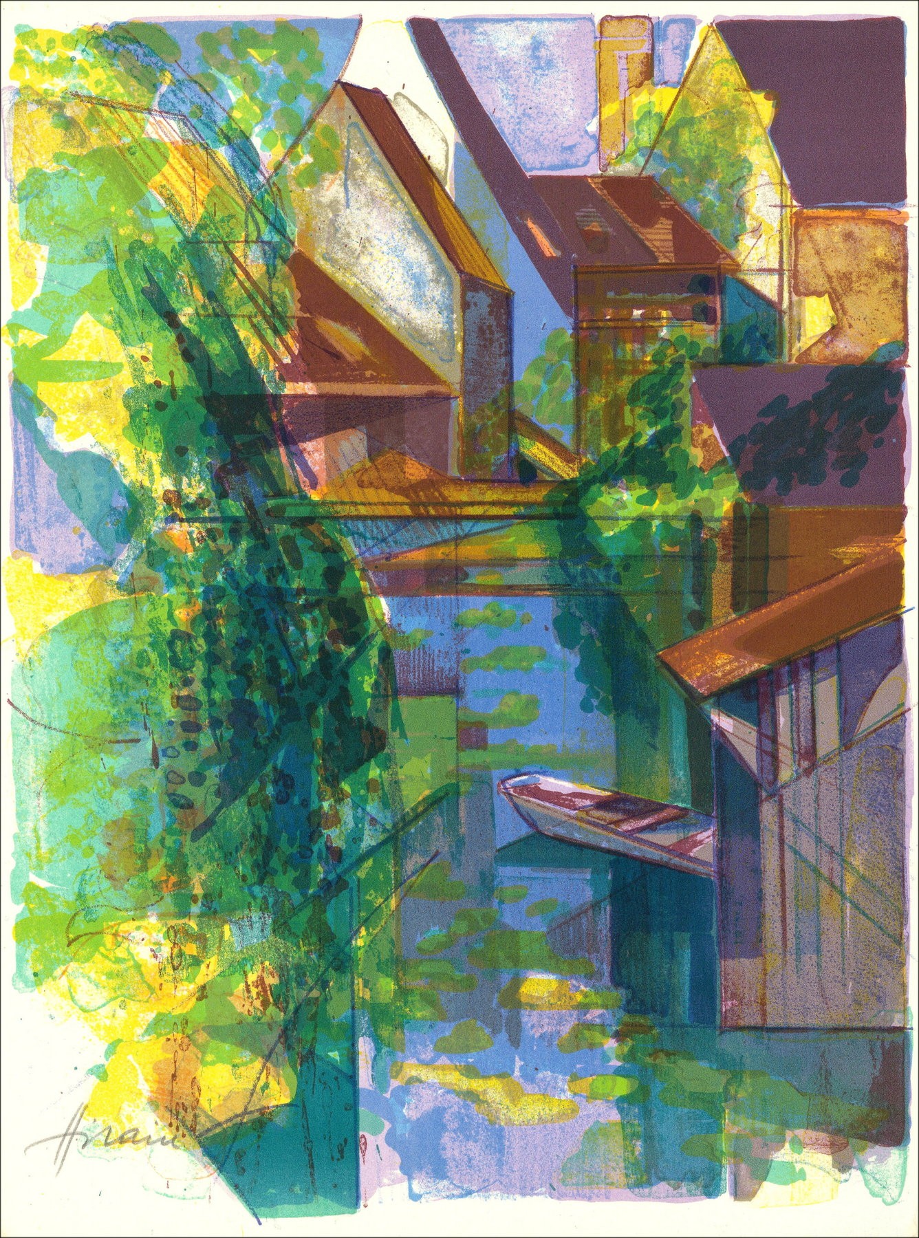 Camille Hilaire - Lach in Colmar, Lithographie | Galerie125