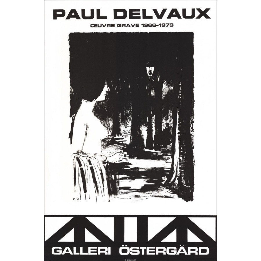 Paul DELVAfra_Latn - Lithfra_Latn "Expositie Galleri Östergard, Zweden" 63x42cm - 1973