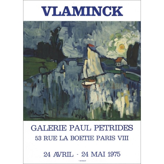 Maurice de Vlaminck - Litografia "Esposizione alla Galleria Paul Pétrides, Parigi" 74x53cm - 1975
