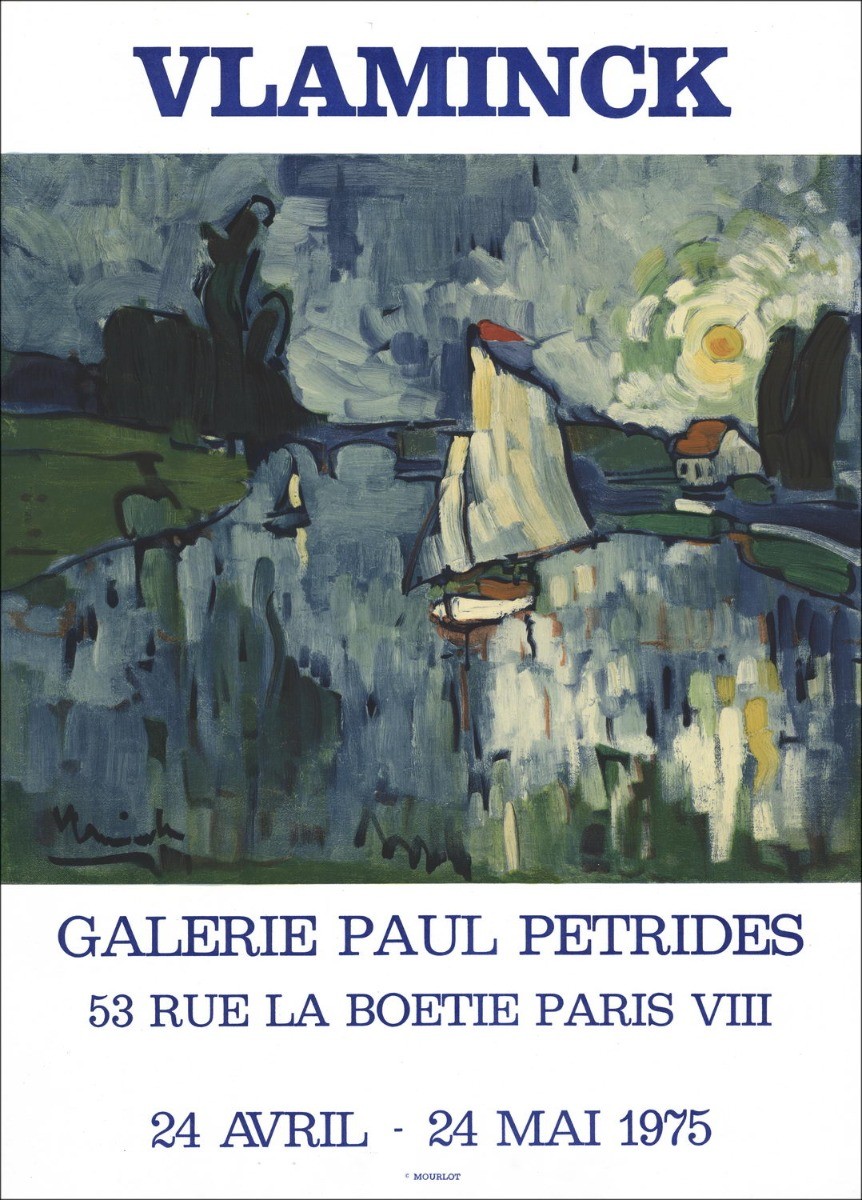 Maurice de Vlaminck - Lithographie "Ausstellungsgalerie Paul Petris, Paris" 74x53cm - 1975