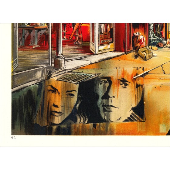 Daniel AUTHOUART - Litografía original "Dectiva" 63x86cm - 1988