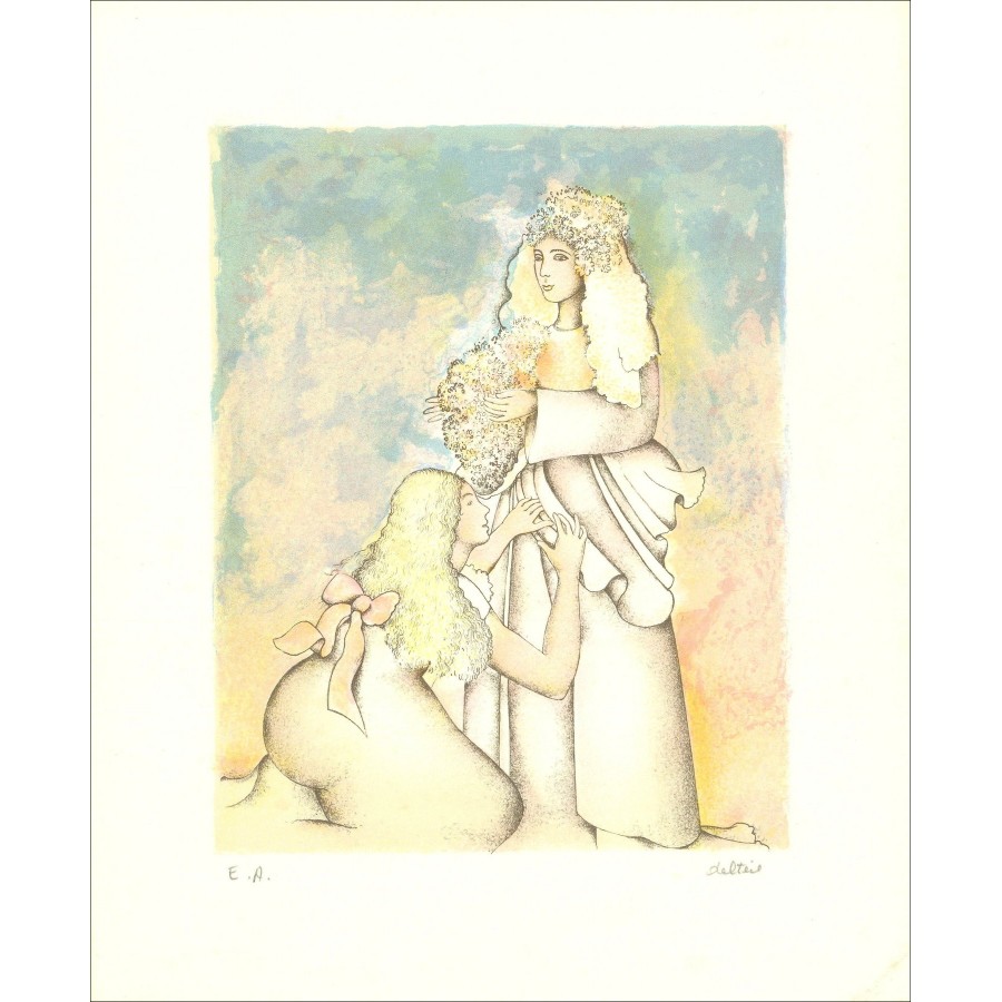 Maïté Delteil - La mariée, lithographie originale | Galerie125