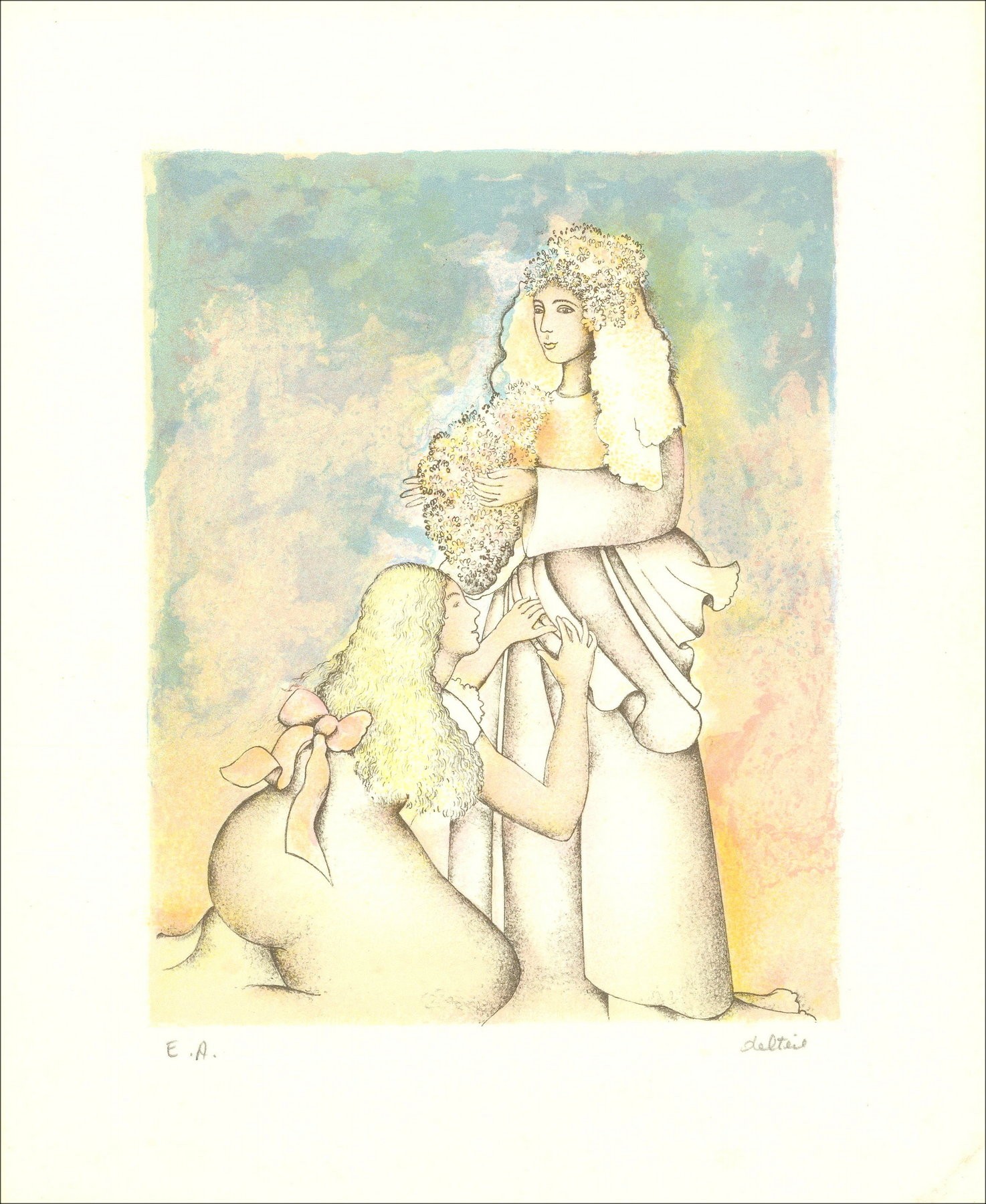 Deteil Maïté - de bruid, originele lithografie | Galerie125