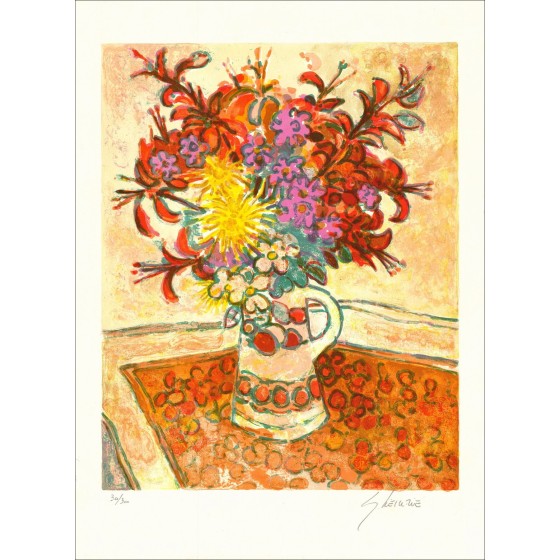 Gérard Oldvie - Blumenstrauß von Blumen am Wassertisch I | Galerie 125
