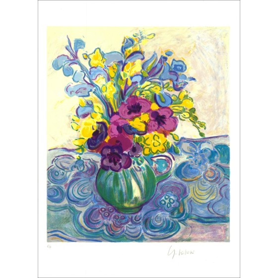 Gérard VIEILLEVIE - Bouquet d'anemones