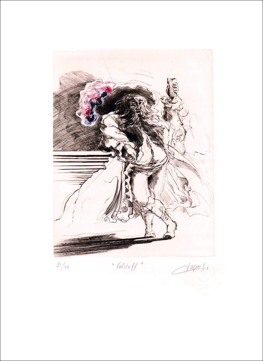 Jean Dupuis - Original-Lithographie "Falstaff"