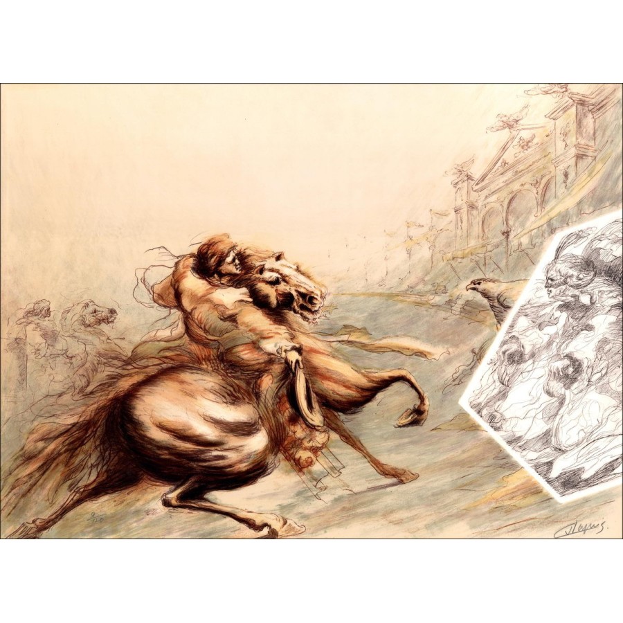 Jean DUPUIS - Litografia Originale "Il Guerriero"