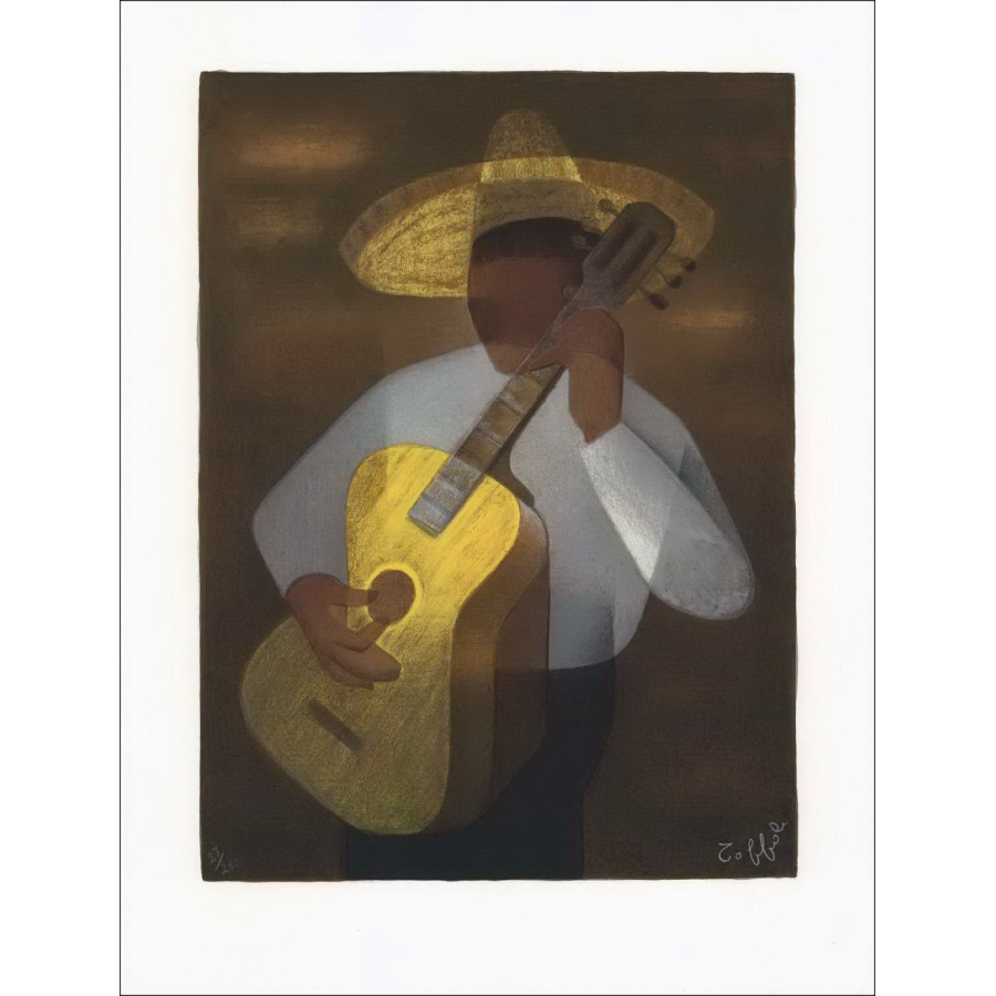 Comprar Louis Toffoli Guitarrista Mexicano Litografía Original